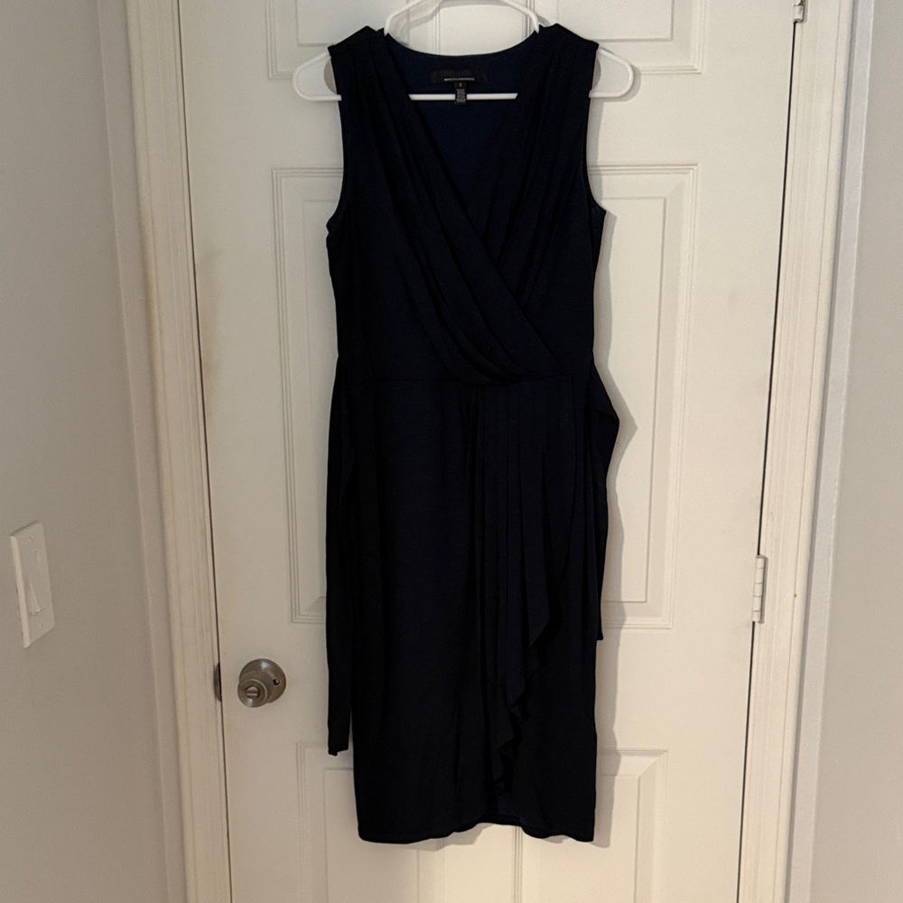 White House Black Market Navy Midi Dress